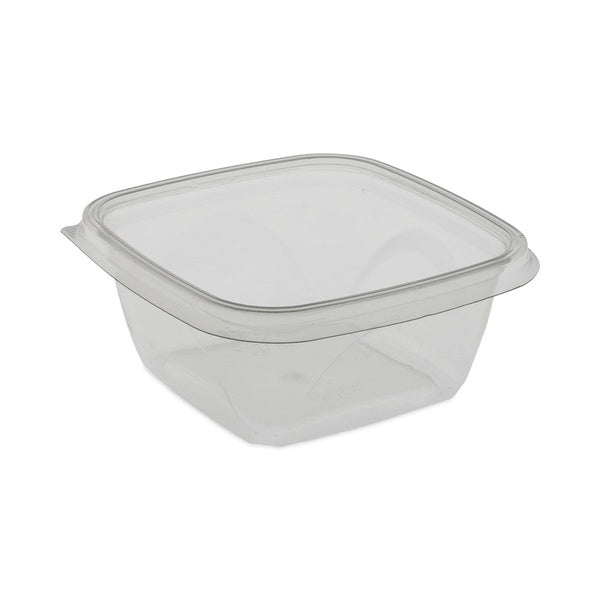 504-PACK OF Bowl Plastic Pactiv Corp. EarthChoice 16 oz. Clear Square Recycled Bowl - Eco-Friendly and Stackable (504 Count)