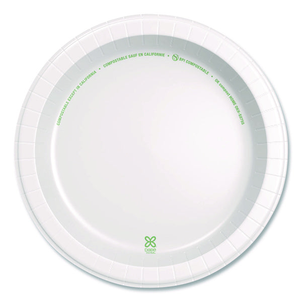 500-PACK OF Dixie Ultra DIX SXP10W 10 in. Diameter Heavy-Weight Paper Plates - White (4/Carton)