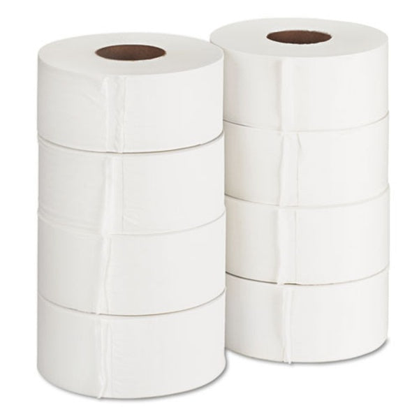 8-PACK OF Georgia Pacific Professional Jumbo Jr. Bath Tissue Rolls - 1000 ft 2-Ply White (8 Rolls per Carton) for High-Traffic Areas