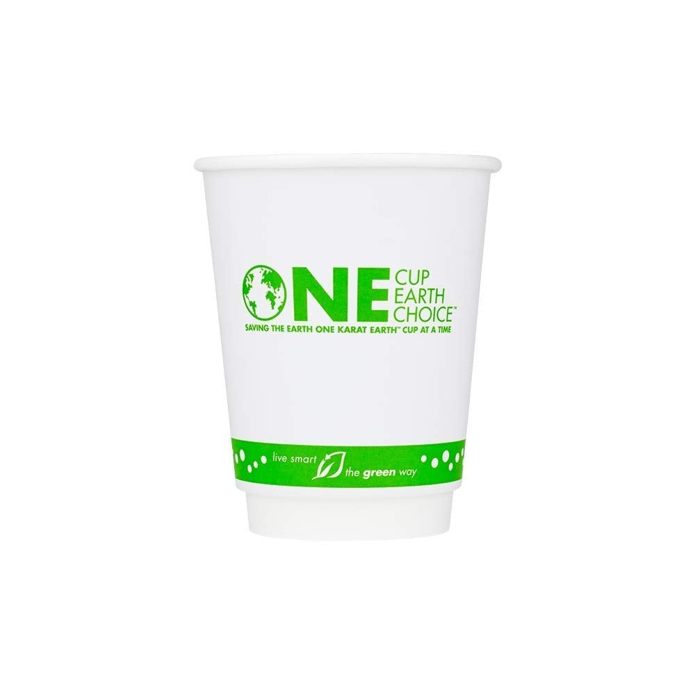500-PACK OF Cup Hot Karat Earth 12oz Eco-Friendly Insulated Paper Hot Cups (90mm), Generic Print- 500 pcs