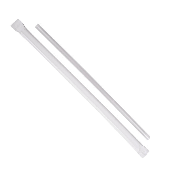 12000-PACK OF Straw Wrapped Karat 12,000 ct Straws | Clear | Individually Wrapped (0.2" x 7.75")
