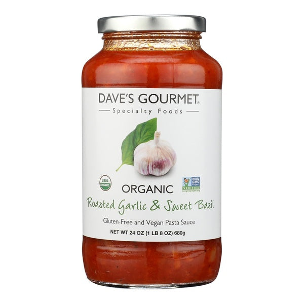 6-PACK OF SAUCE PASTA ROASTED GARLIC & SWEET BASIL 24 OUNCE - CASE OF 6
