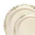 120-PACK OF Plate Set Gold Vintage Rim Dinnerware