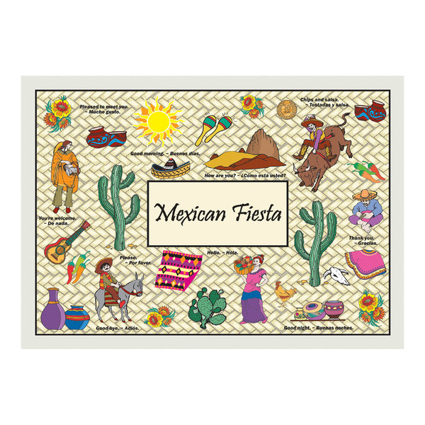 1000-PACK OF PLACEMAT PAPER MEXICAN FIESTA