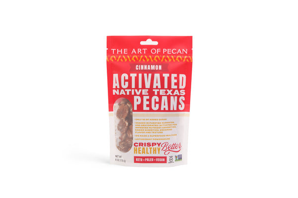 12-PACK OF Pecan Whole, Activated Native Texas- Cinnamon, The Art of Pecan