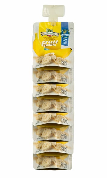 8-PACK OF Snacks Dried Fruit Banana Chiquita Crisps Clip Strip, Brothers International
