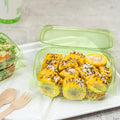 200-PACK OF Container Takeout Karat Earth 24oz PLA Hinged Deli Container, Green - 200 pcs