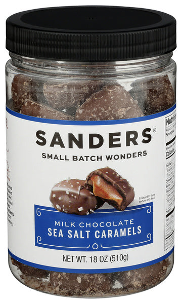 6-PACK OF CHOCOLATE MILK SEA SALT CARAMELS 18 OUNCE - CASE OF 6