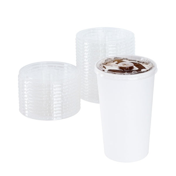 480-PACK OF Lid Togo Karat Earth PLA Flat Lid for 44oz Paper Cold Cup (115mm) - 480 pcs