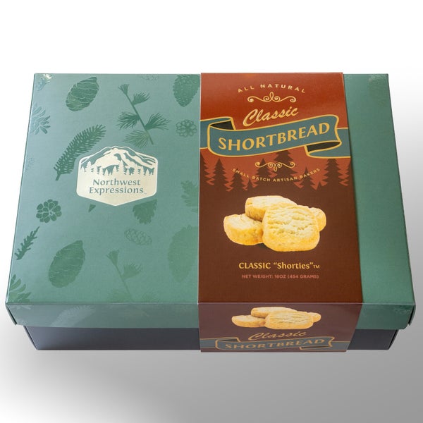 6-PACK OF Cookies Classic Shortbread "Shorties", Northwest Expressions
