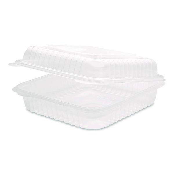 200-PACK OF Karat FP-HC99PP-1C Polypropylene Plastic Hinged Container 9.35 x 9.22 x 3.17 Clear Plastic 50/Pack 4 Packs/Carton