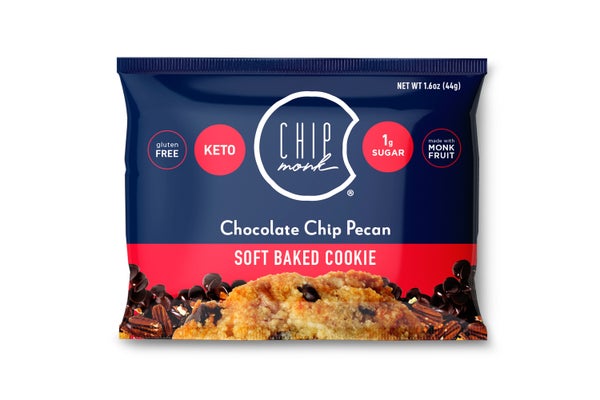 12-PACK OF Cookies, Chocolate Chip Pecan Keto ChipMonk Baking
