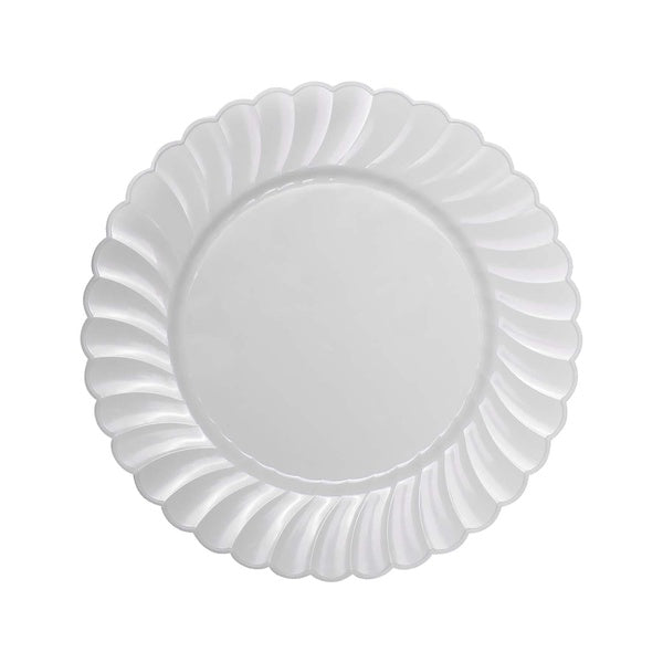 240-PACK OF Plate Plastic Karat 240 ct 7" White Scalloped Plastic Plates | PS