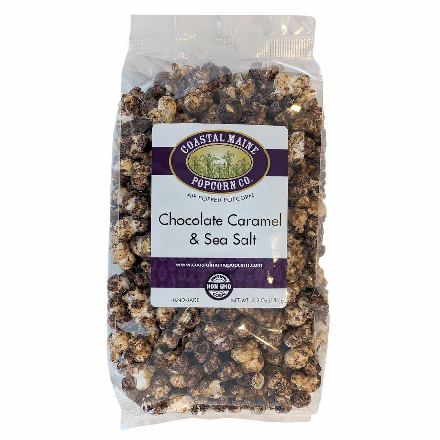 24-PACK OF Popcorn Chocolate Caramel & Sea Salt, Coastal Maine