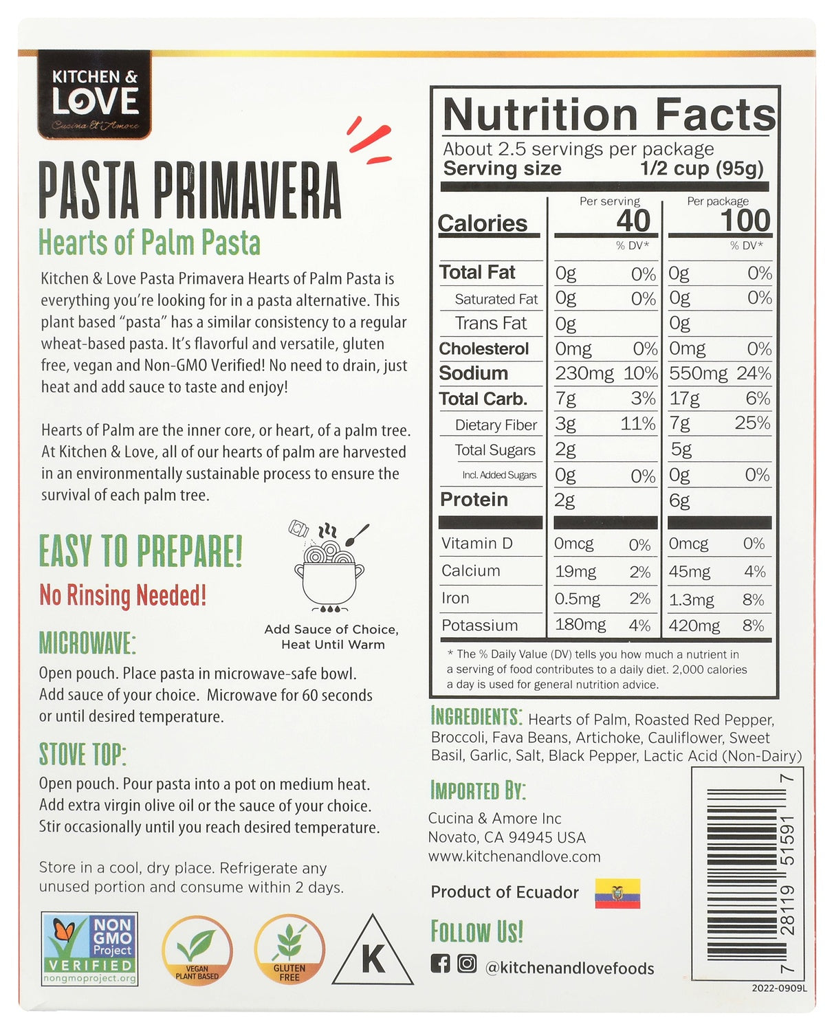 6-PACK OF PASTA MIX PASTA PRIMAVERA