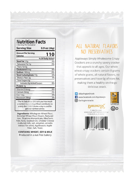 108-PACK OF CRACKER CHEDDAR CHEESE WG IW