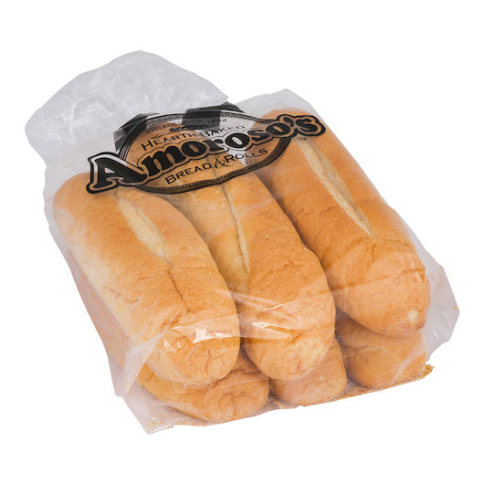 8- PACK OF 10 Inch Unsliced Roll Amoroso Bread Products, 8 - 6 Cnt
