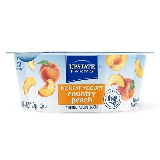 48-PACK OF Nonfat Peach Yogurt Upstate Farms, 48 - 4 Oz
