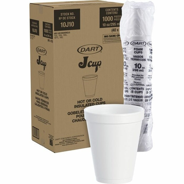 40-PACK OF CUP FOAM WHITE 10 OZ - 1000 CUPS