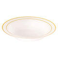 12-PACK OF Bowl Dessert 5 oz White Gold Rim