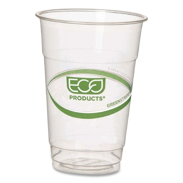 1000-PACK OF Cup Cold Eco-Products GreenStripe 10 oz Compostable Plastic Cold Cups - Clear (1000 Count) for Sustainable Drinking Solutions