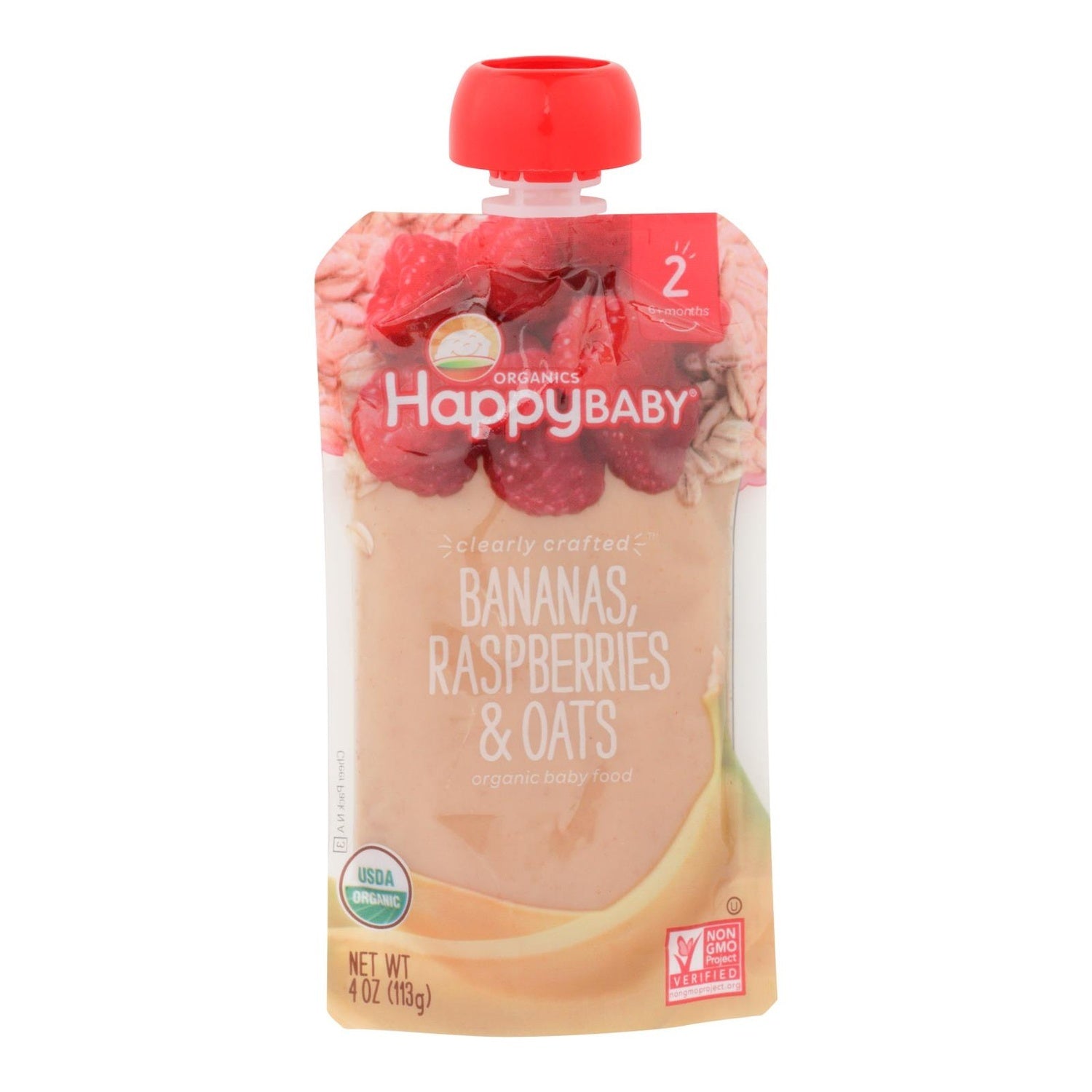 16-PACK OF FOOD BABY BANANAS, RASPBERRIES & OATS