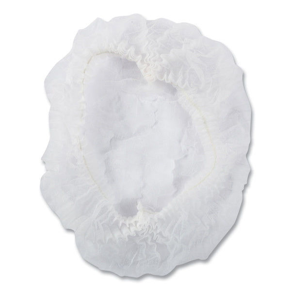 1000-PACK OF AmerCareRoyal RP110NWP 21 in. Pleated Polypropylene Latex-Free Operating Room Cap - White (1000/Carton)