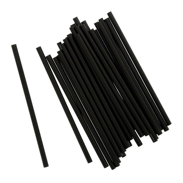 50-PACK OF STRAW PLAS BLK JMBO 5.75 UNWRP