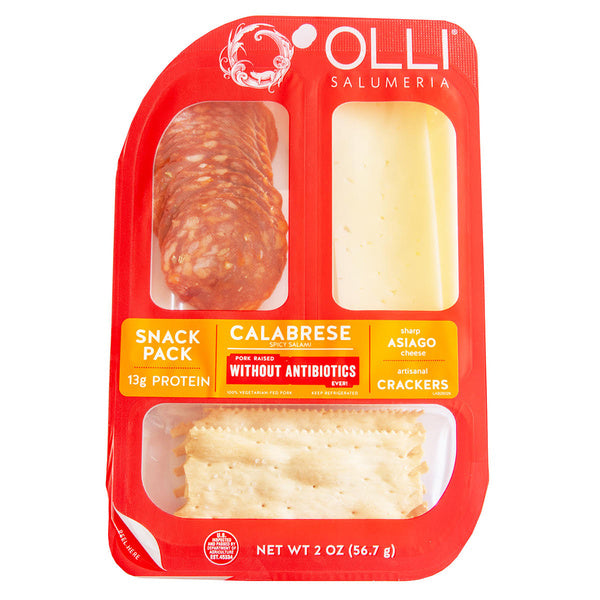 10-PACK OF Snack Pack Calabrese Salami Asiago Cheese Crackers 10 X 2 Oz
