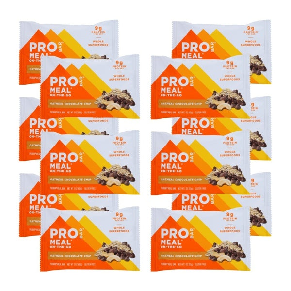 12-PACK OF Bar Nutritional Chocolate Chip Probarr Nutritional Bars 3 oz