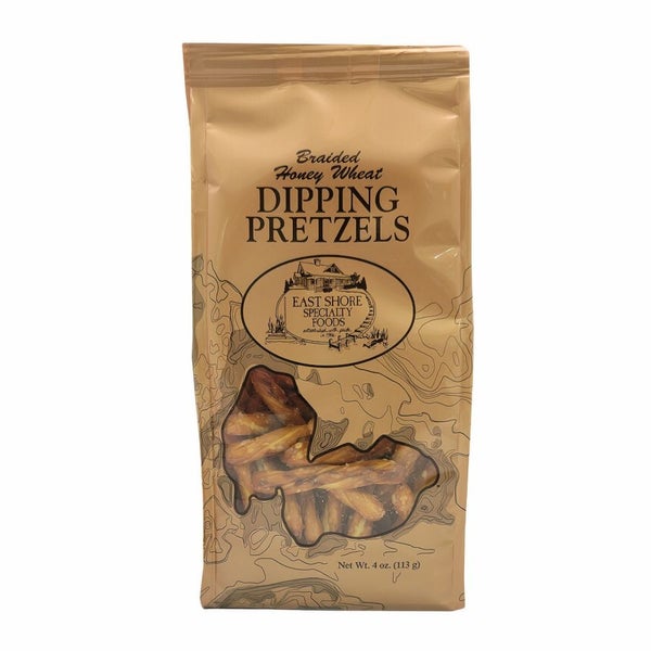 18-PACK OF Pretzels Braided Honey Wheat Dipping Pretzels, East Shore Specialty