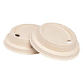 500-PACK OF Lid Togo Karat Earth 80mm PFAS Free Bagasse Sipper Dome Lid for 8 oz. Hot Cup, Natural - 500 pcs