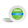 384-PACK OF PLATE ROUND COMPOSTABLE MOLDED FIBER 3-C 10 INCH 16CT WITH PDQ DISPOSABLE