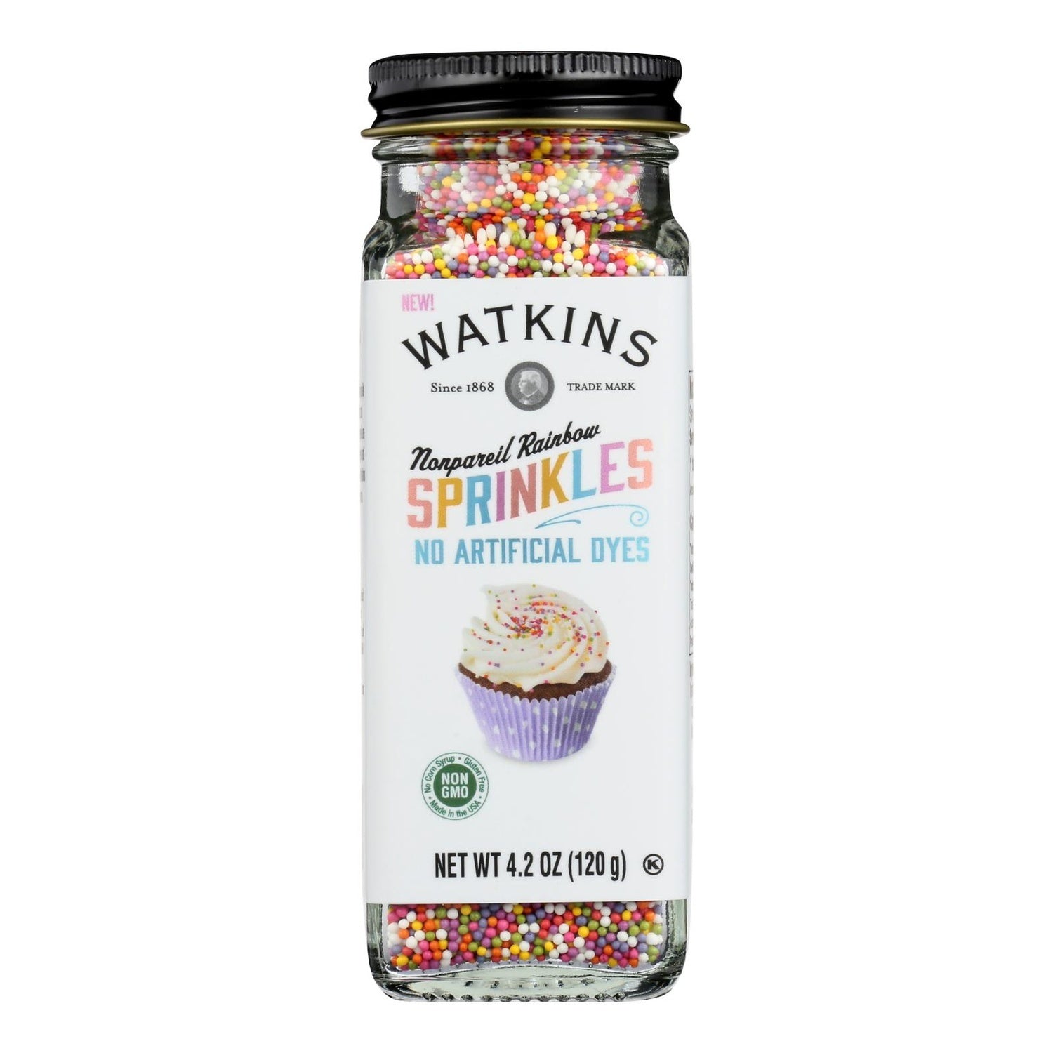 3- PACK OF SPRINKLE NON-PAREILS RAINBOW NO ARTIFICIAL DYES