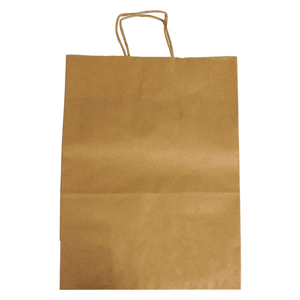 1-PACK OF BAG PAPER BRN W/HNDL MART 65#