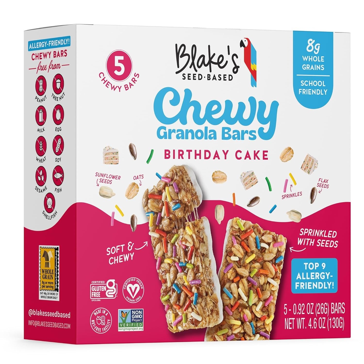 6-PACK OF BAR GRANOLA BIRTHDAY CAKE