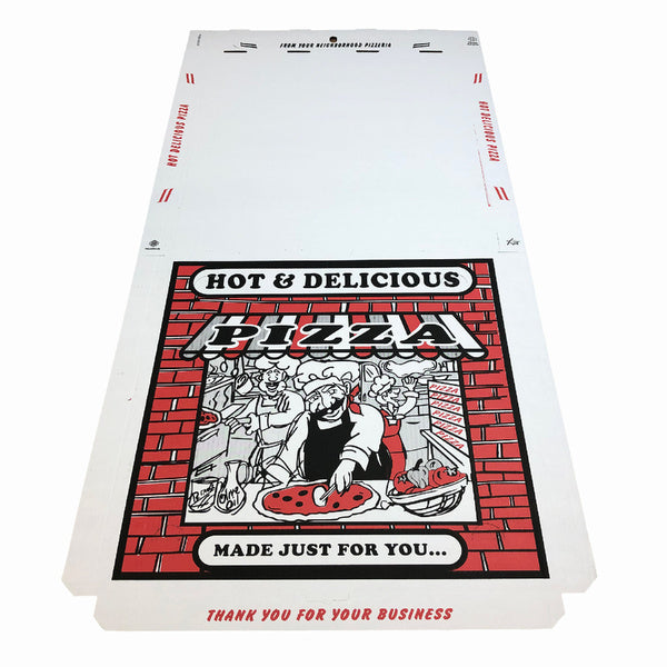 25-PACK OF BOX PIZZA CORR WHT/KFT BRCK