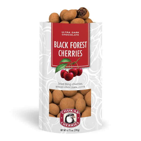 12-PACK OF Chocolate Fruit Cherries Black Forest, Chukar Cherry