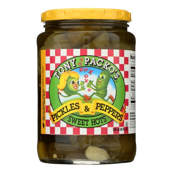 12-PACK OF Pickle Sweet Hots Peppers Tony Packo's 24 oz