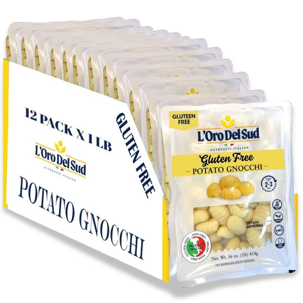 12-PACK OF L'Oro Del Sud, Gluten-Free Potato Gnocchi, 12 Pack x 1 lb