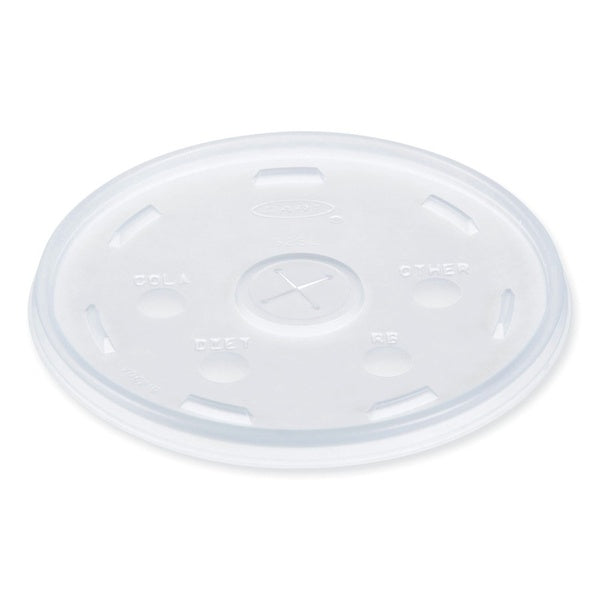 1000-PACK OF Lid Plastic Dart 32SL1 Translucent Plastic Lids for 32 oz, 44 oz, and 60 oz Foam Cups - 1000 Count