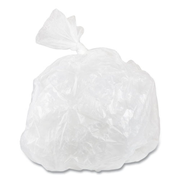 200-PACK OF Inteplast Group High-Density Commercial Can Liners - 36" x 58" - 55 Gallon - 13 Micron Clear Trash Bags - Value Pack (200 Bags)