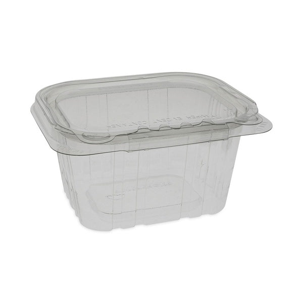 304-PACK OF Container Food Pactiv Corp. EarthChoice 16 oz Clear Plastic Deli Containers with Tamper Evident Lids - 5.38 x 4.5 x 2.63 inches (304 Count)
