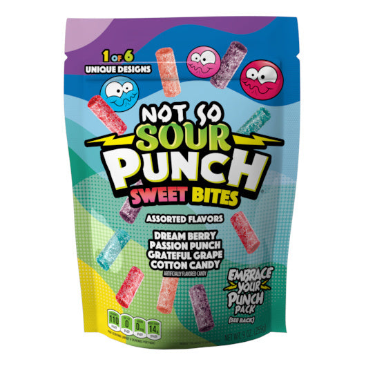 12-PACK OF Sweet Assorted Bites Sour Punch, 12 - 9 Oz
