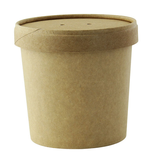 500-PACK OF BOWL PAPER 12 oz Ice Cream/Soup Paper Containers w/ Lids Included | 500 count