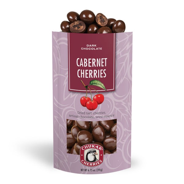12-PACK OF Chocolate Fruit Cherries Cabernet, Chukar Cherry
