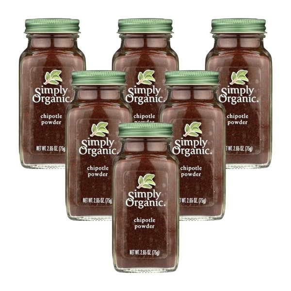 6-PACK OF Spice Chipotle Powder Organic Simply Organic 2.65 oz