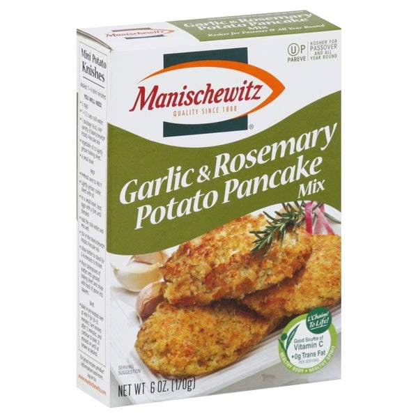 12-PACK OF POTATO PANCAKE GARLIC & ROSEMARY MIX 6 OUNCE - CASE OF 12