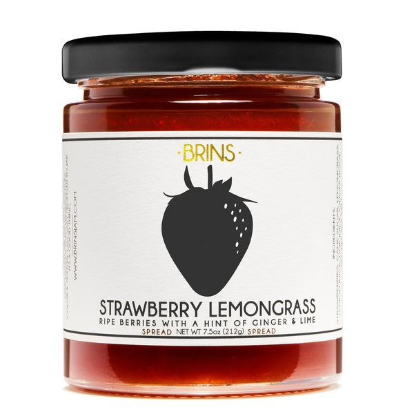 12-PACK OF Spread Strawberry Lemongrass, Brins Jams