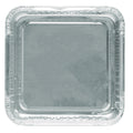 500-PACK OF Handi-Foil 4048-35-500 7.88 in. x 7.88 in. x 1.31 in. Aluminum 8 in. Square Cake Pan - Silver (500/Carton)